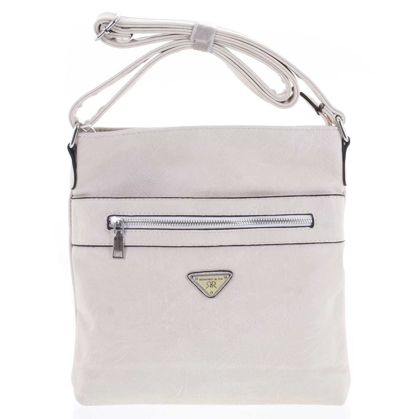 Trendy měkká crossbody kabelka světle béžová - Delami Devyn