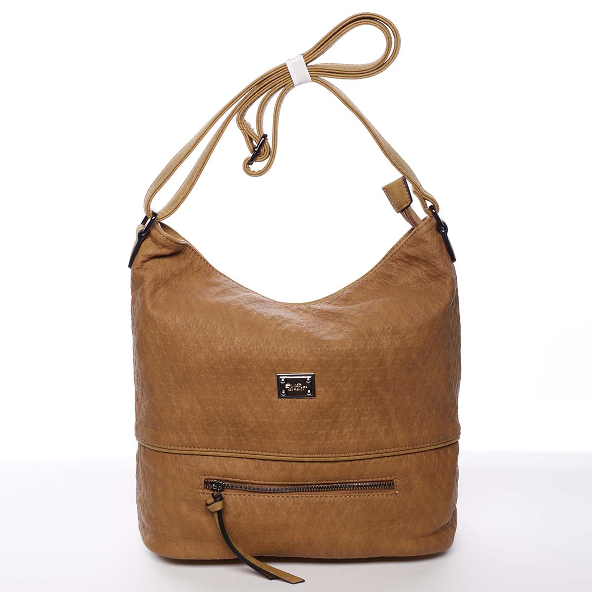 Elegantní a originální dámská crossbody kabelka světle hnědá - Silvia Rosa Labrilla