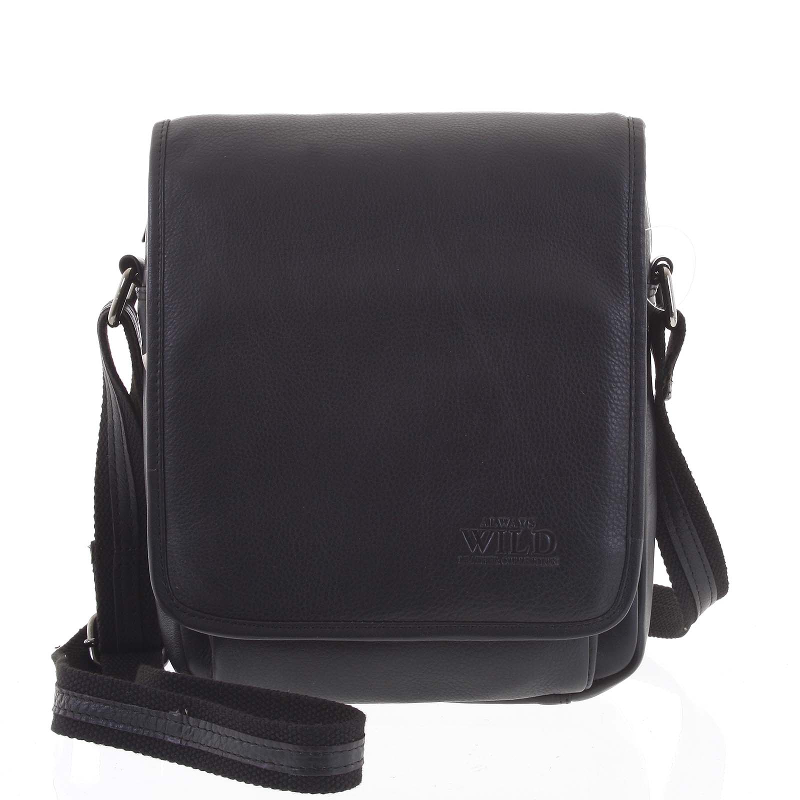 Černá elegantní pánská kožená taška - WILD Telford