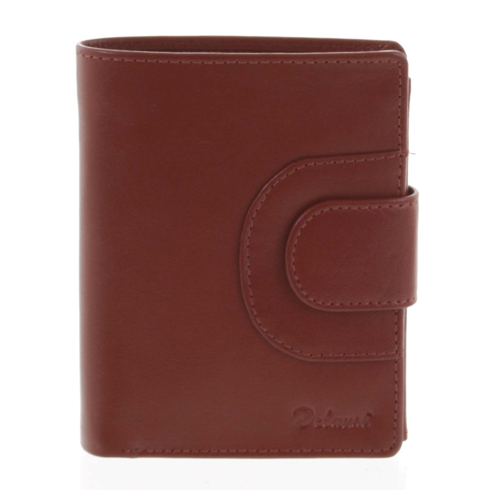 Levně Kožená módní tmavě červená peněženka pro muže - Delami Raynard