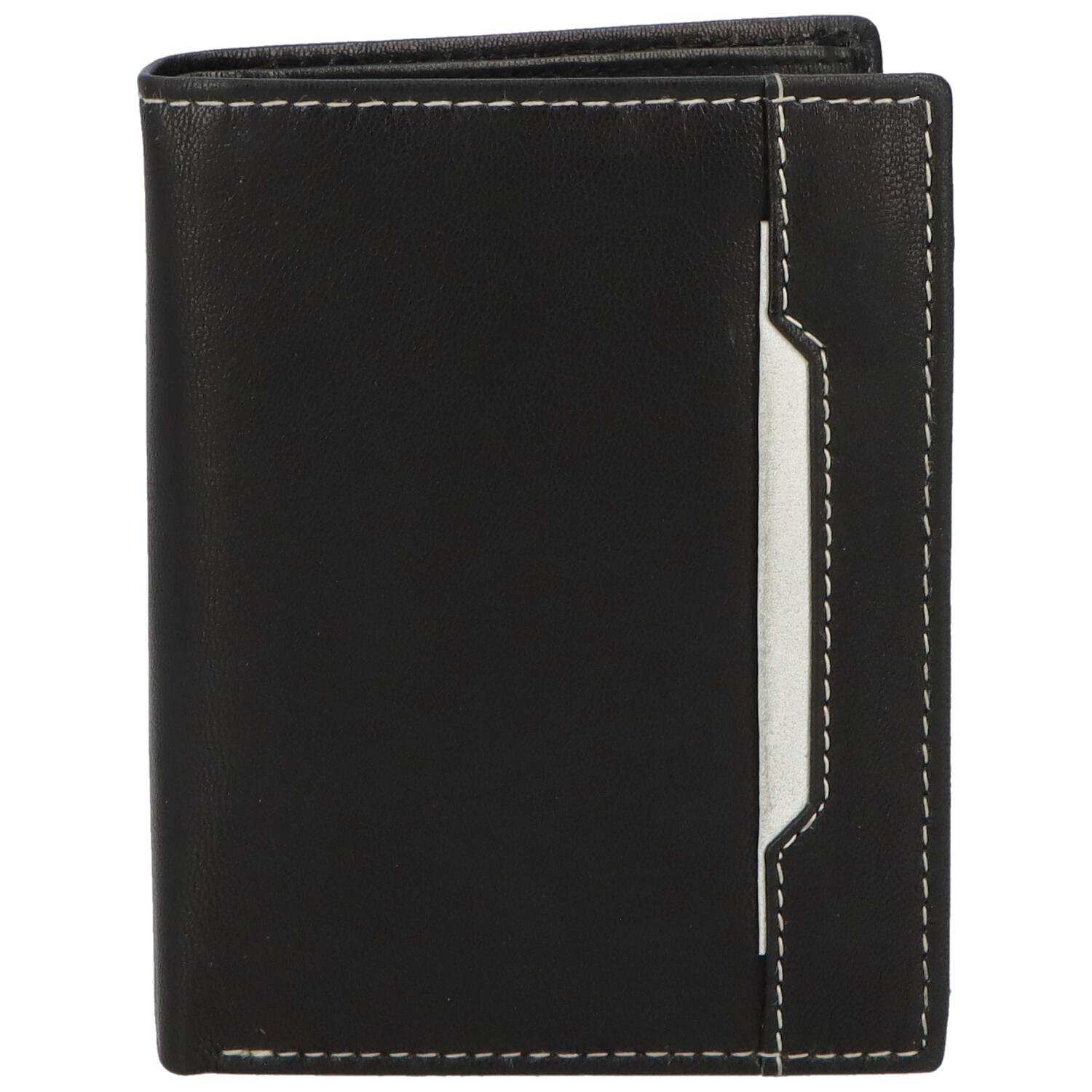 Levně Pánská kožená peněženka černo/bílá - Diviley Tarkyn