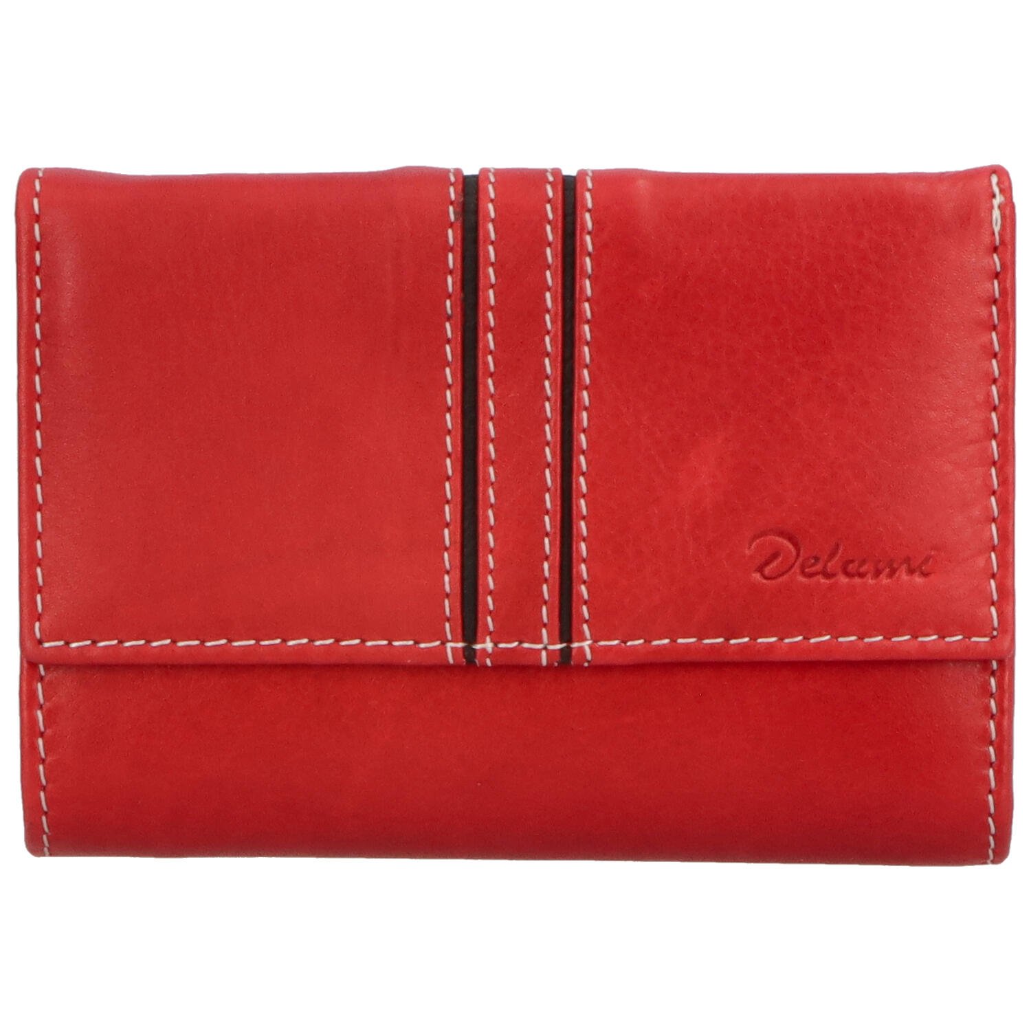 Levně Dámská kožená peněženka červená - Delami Elaya