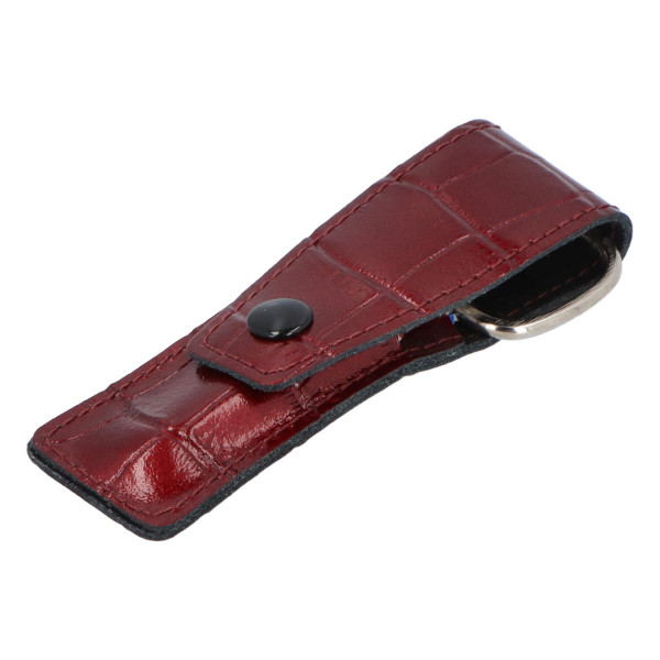 Kožená manikúra a pedikúra croco vínová - Solingen Cano