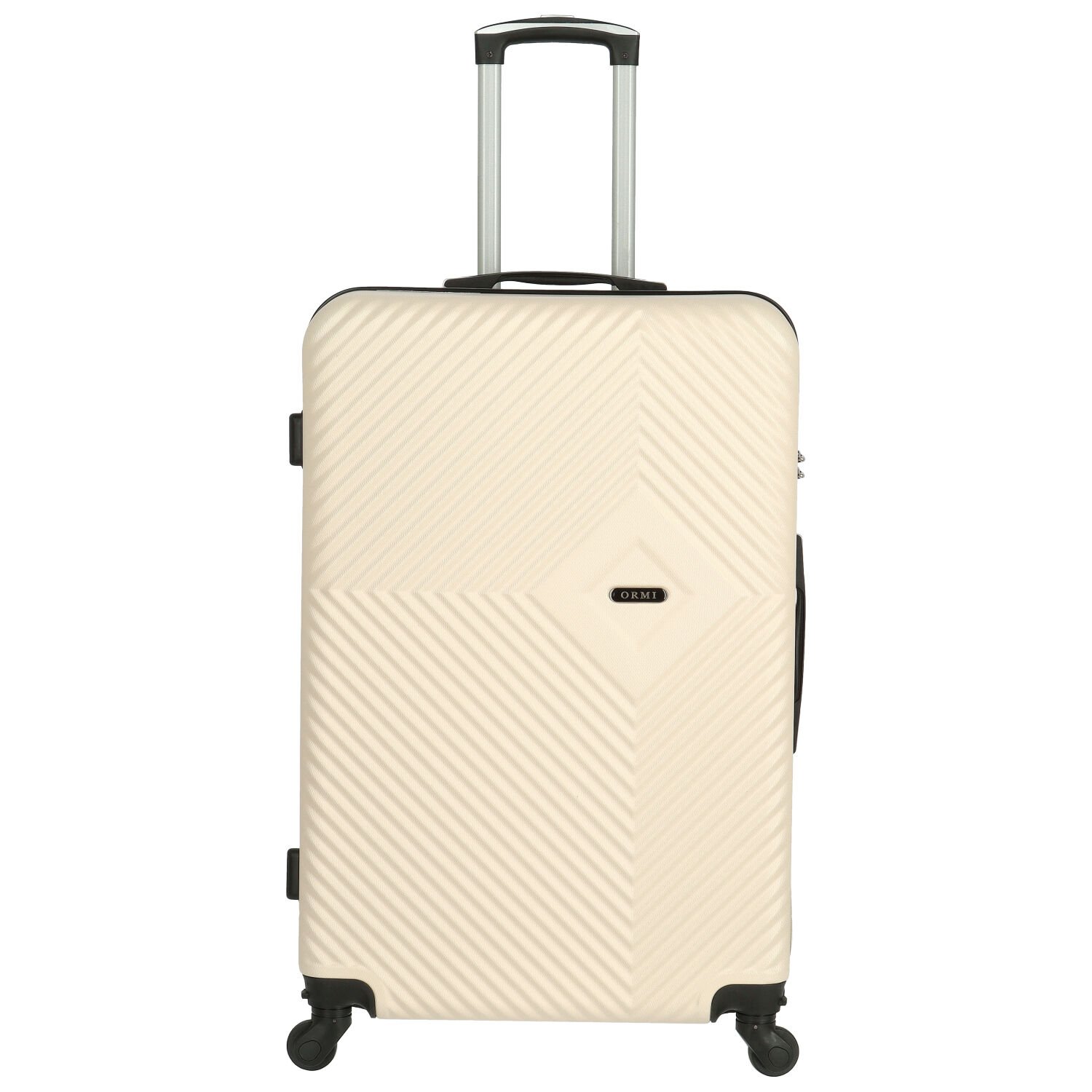 Cestovní plastový kufr krémový - Ormi Pascal M