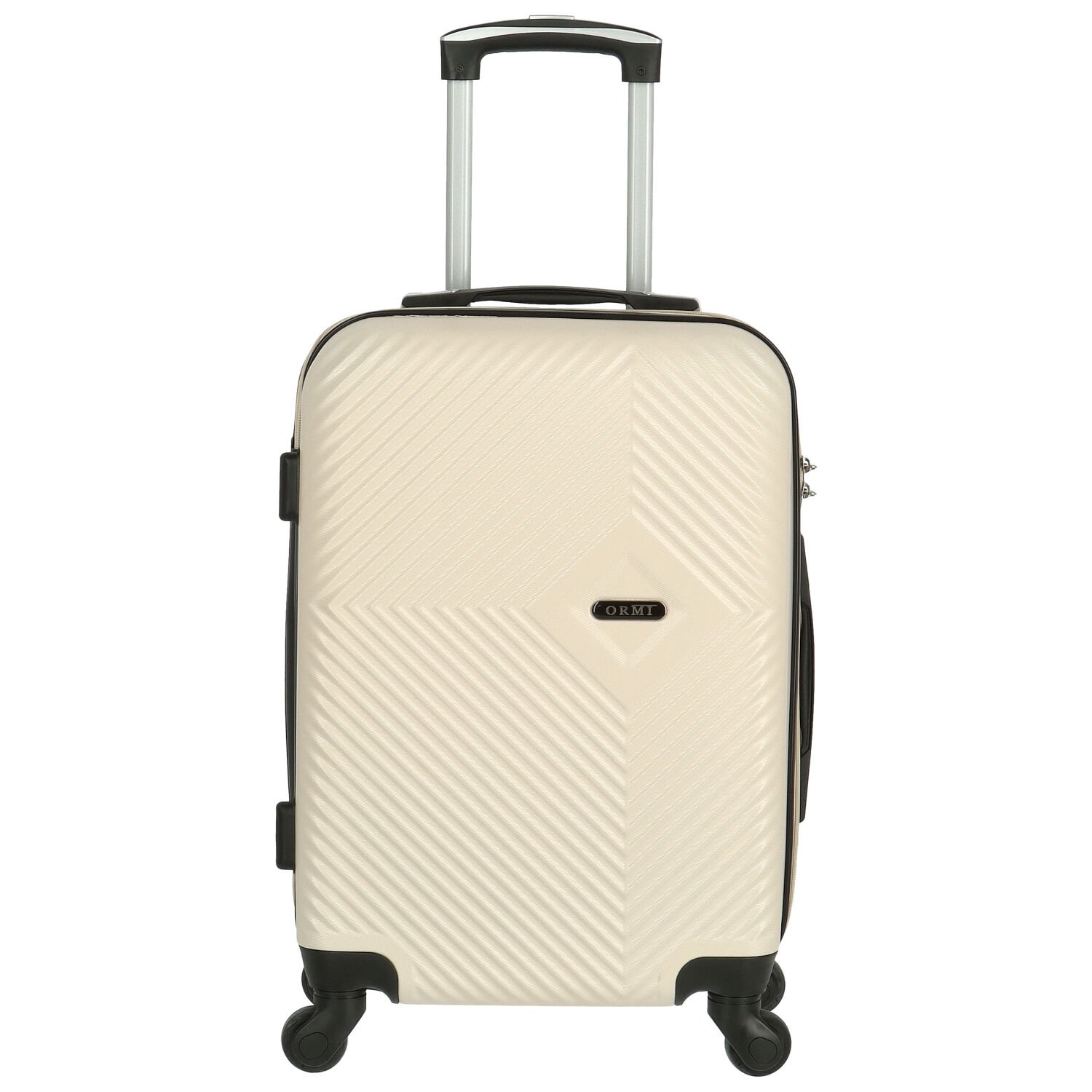 Cestovní plastový kufr krémový - Ormi Pascal S