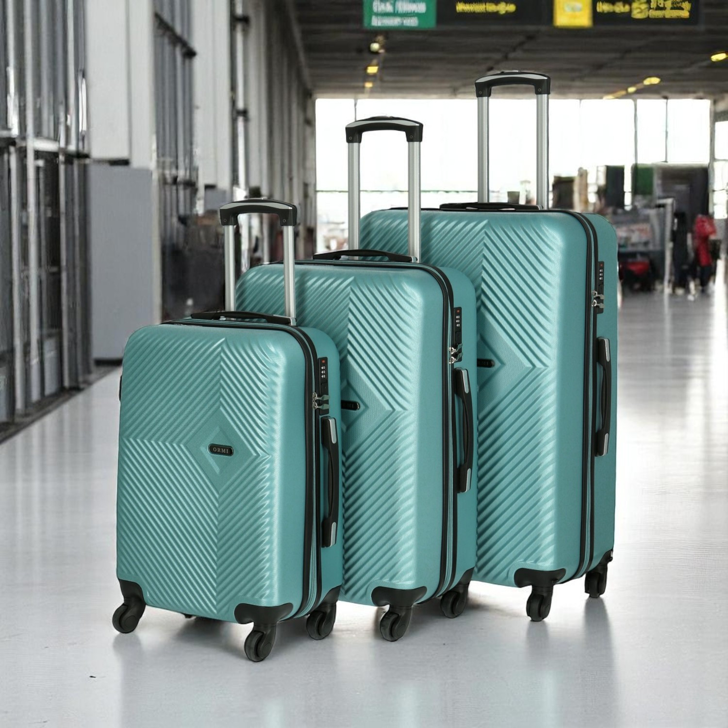 Cestovní plastový kufr světle modrý - Ormi Pascal SADA