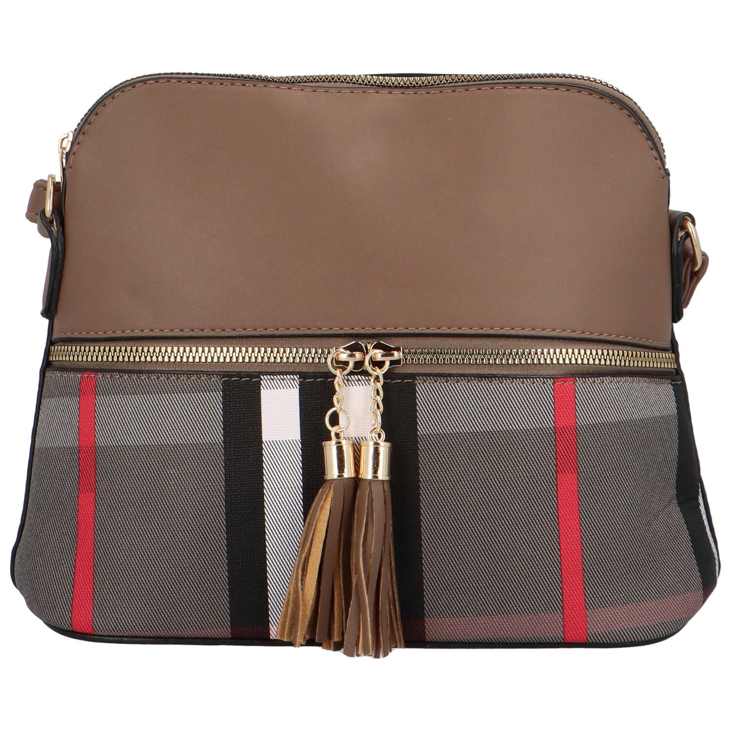 Levně Dámská crossbody kabelka hnědá - MaxFly Alizza