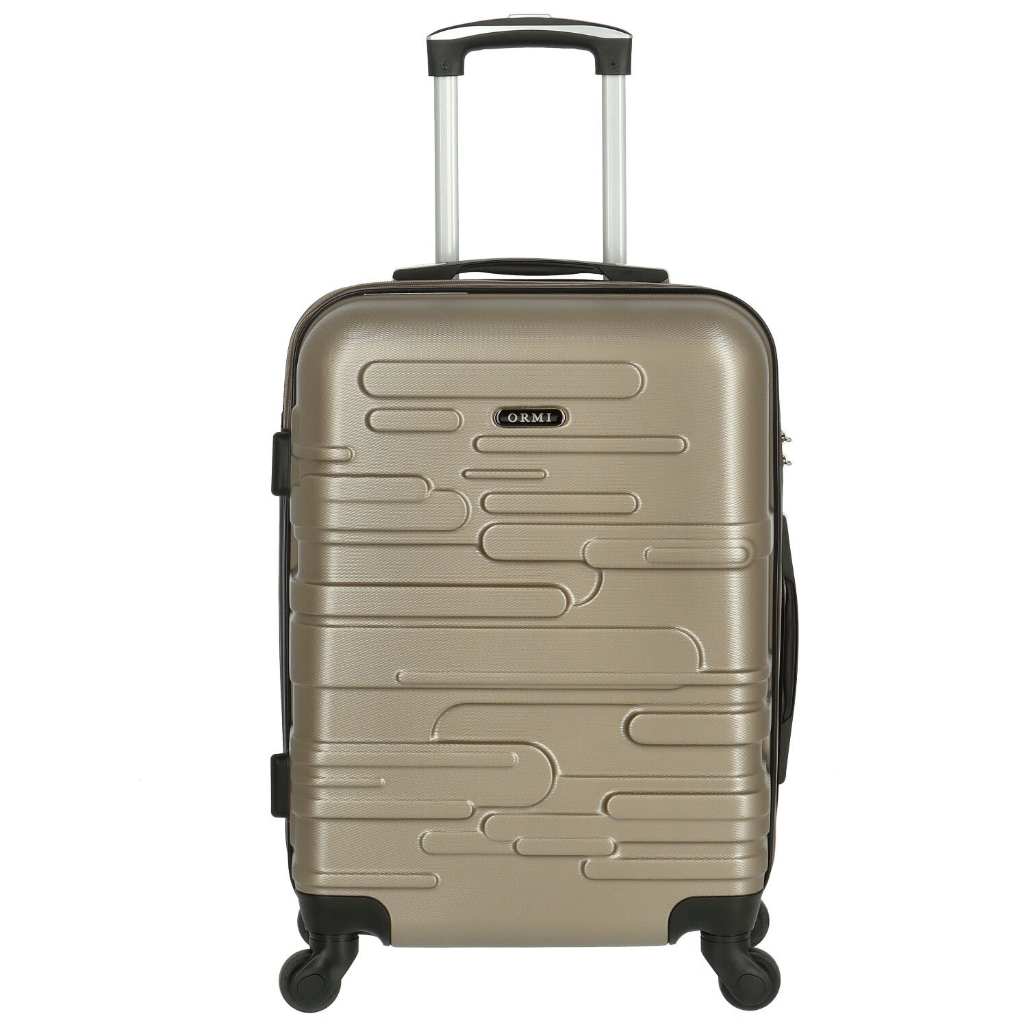 Cestovní plastový kufr šedo/zlatý - Ormi Mabon S