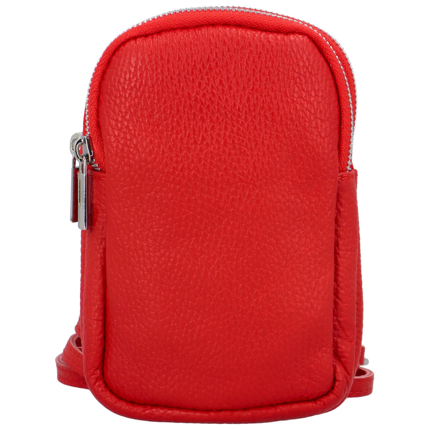 Dámské kožené crossbody pouzdro červené - Delami Valli