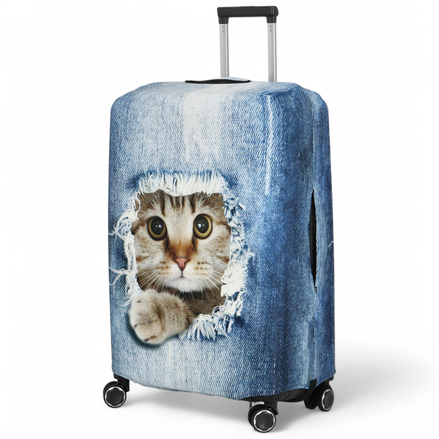 Obal na kufr džínově modrý - Ormi Kočka M
