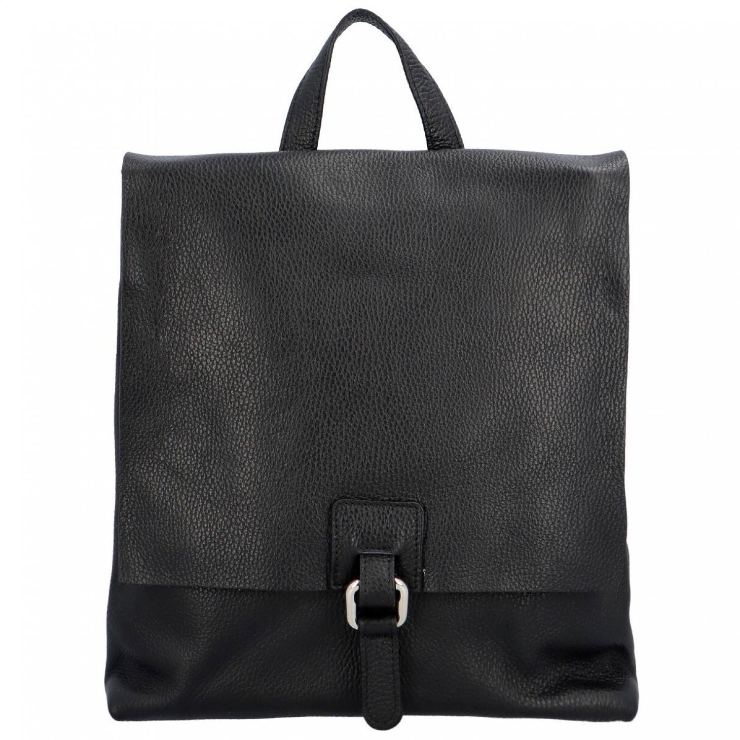 Levně Dámský kožený batůžek kabelka černý - ItalY Francesco
