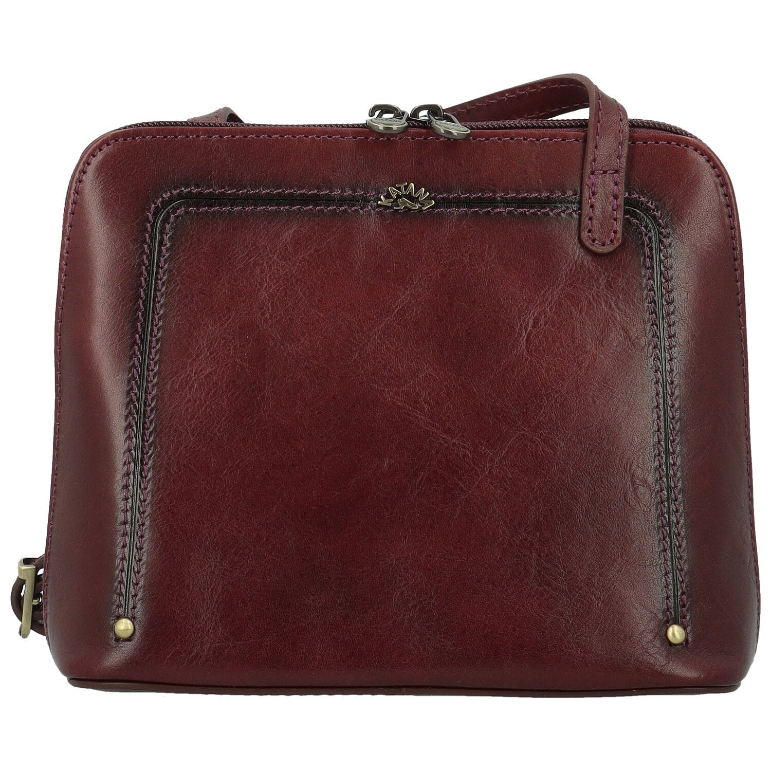 Dámská kožená crossbody kabelka hnědá - Katana Elenka