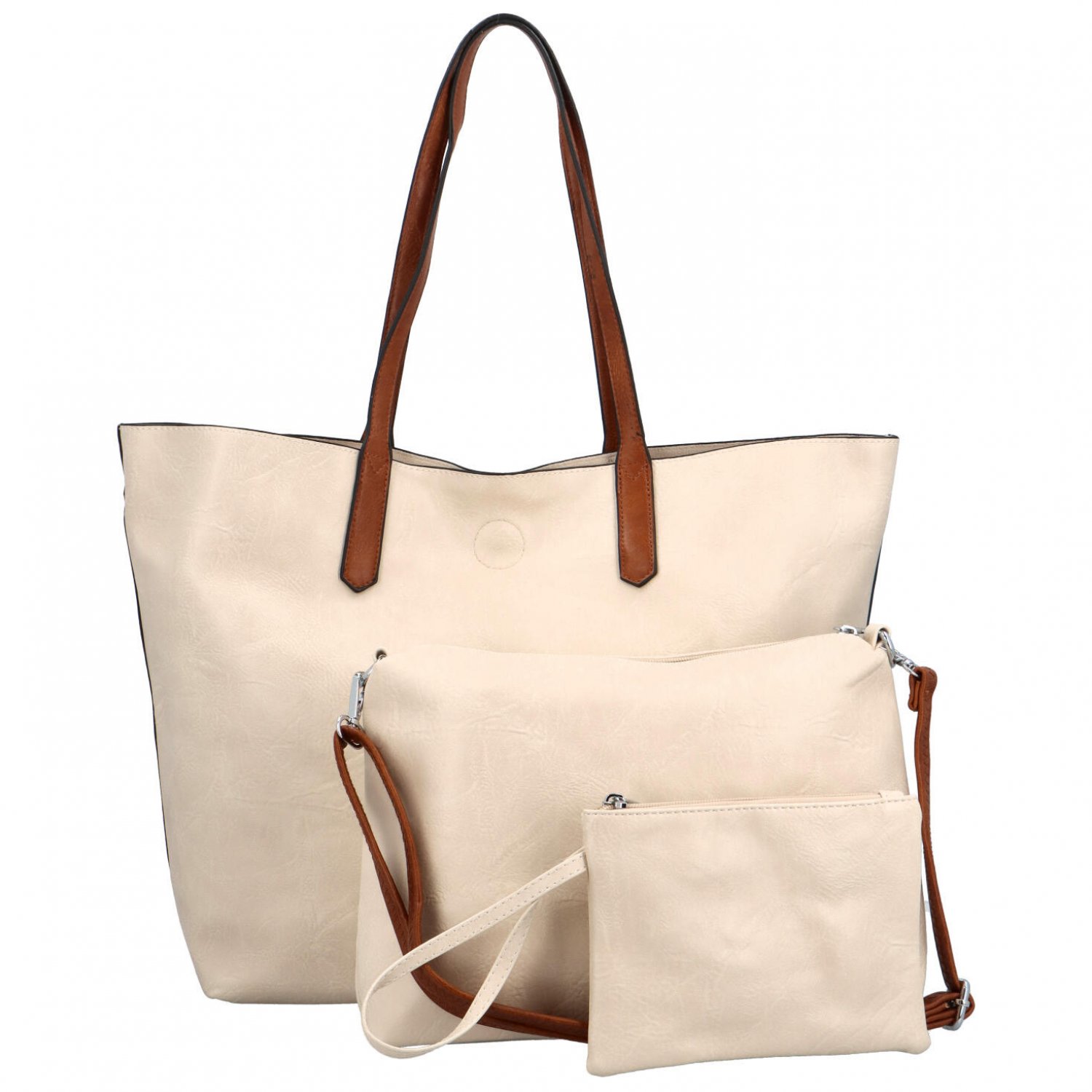 Dámský set kabelek krémový - Firenze Zorika new