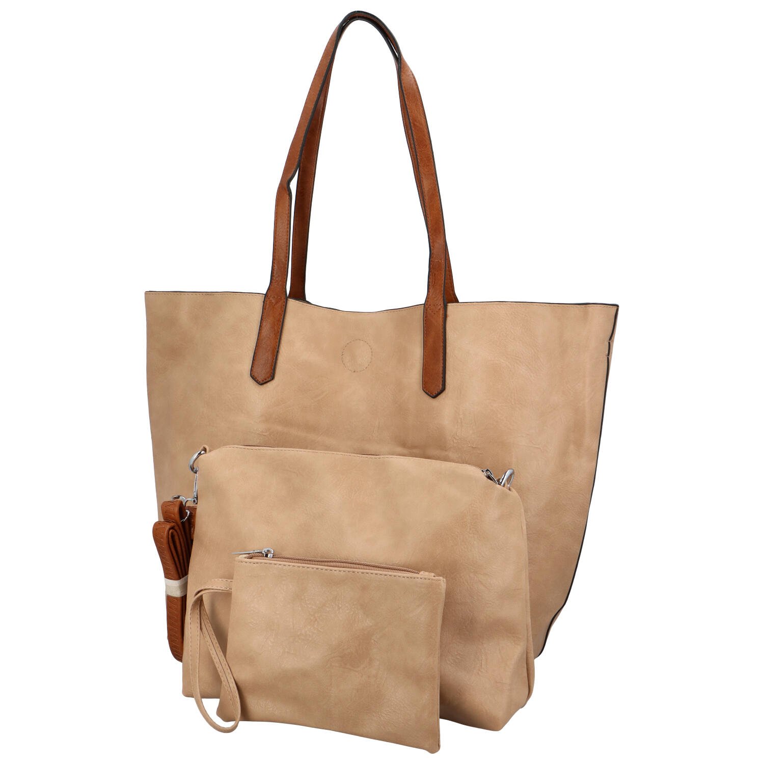 Dámský set kabelek tmavě béžový - Firenze Zorika