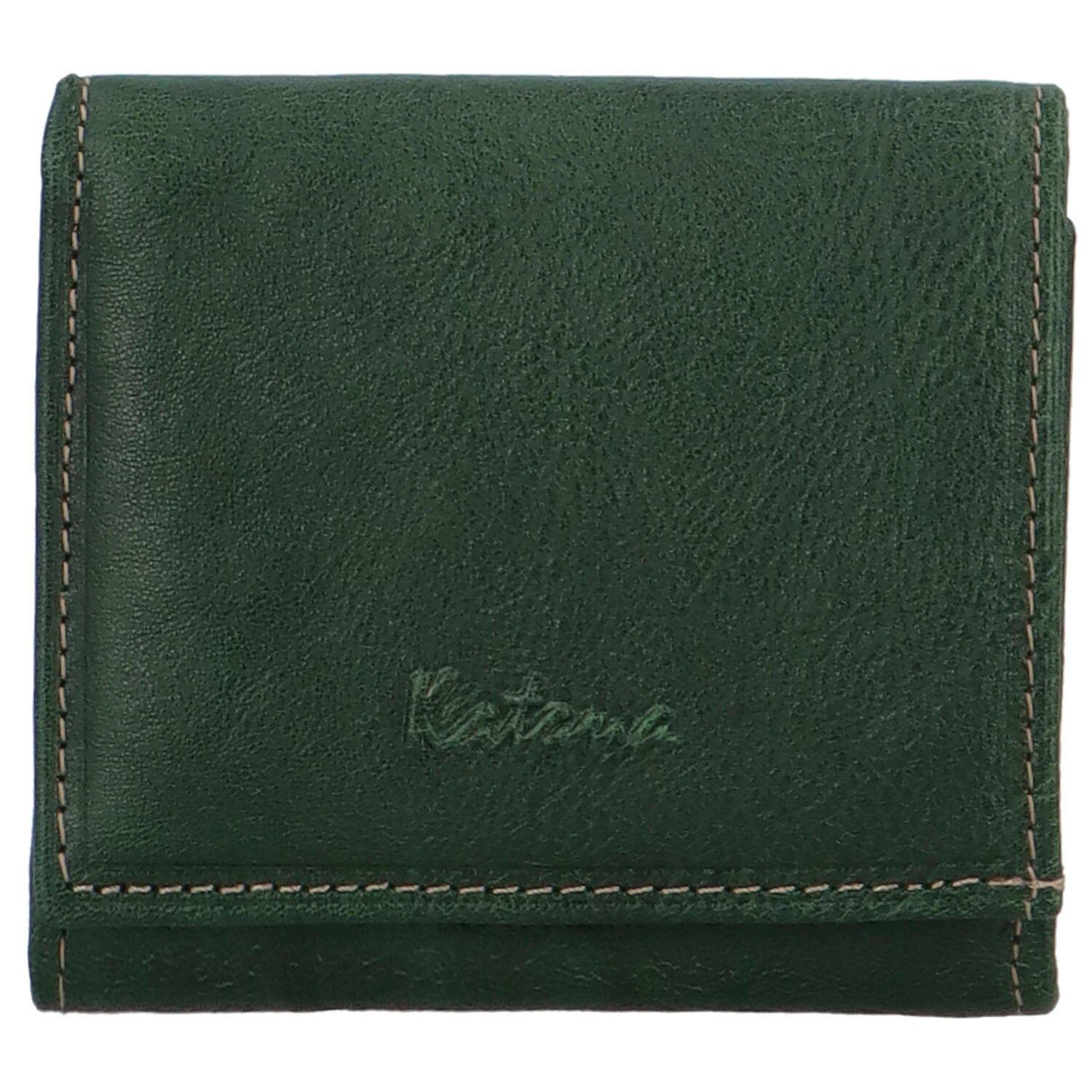 Levně Dámská kožená peněženka tmavě zelená - Katana Triwia