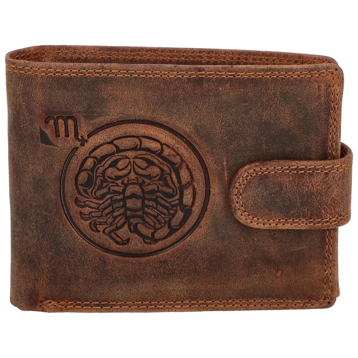 Pánská kožená peněženka hnědá - Delami Aroga Štír