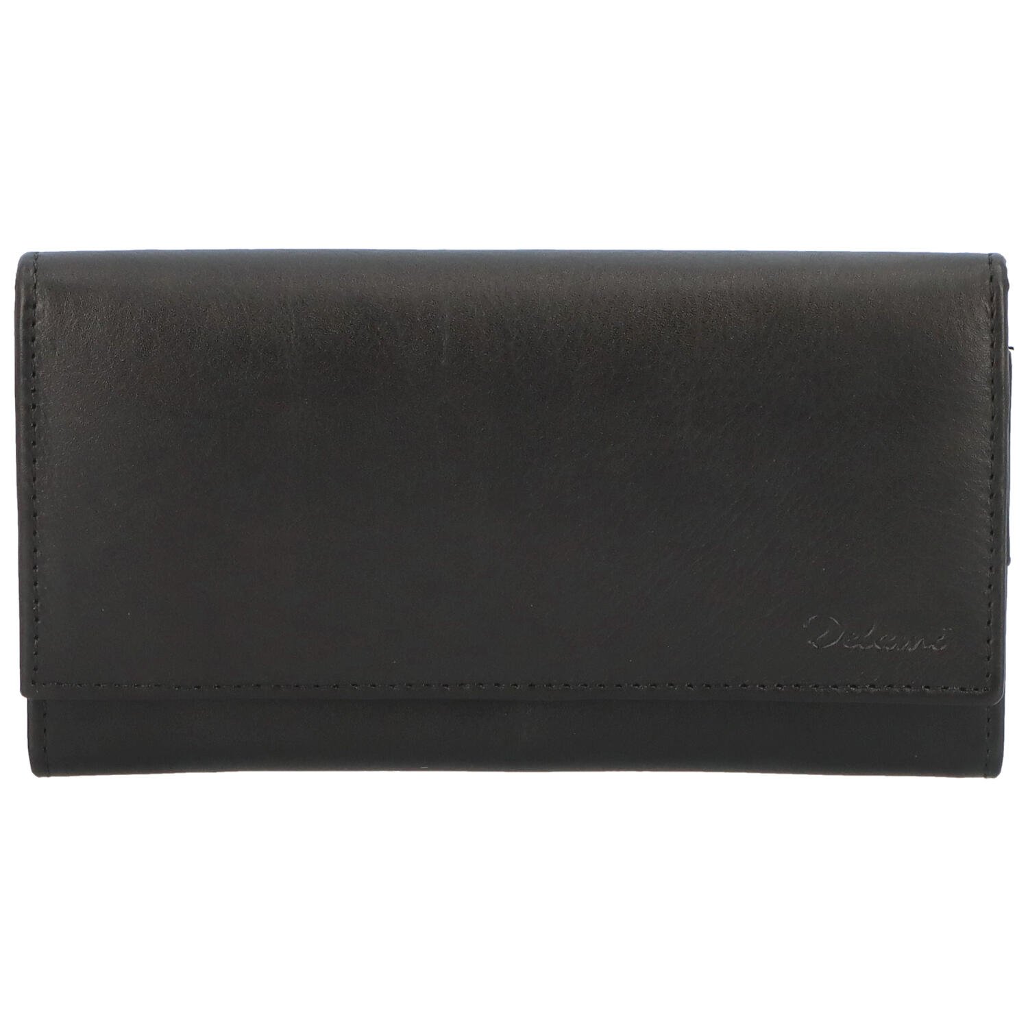 Levně Dámská kožená peněženka černá - Delami Otilia