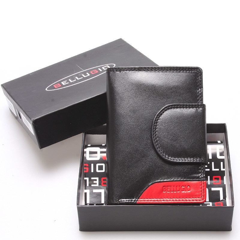 Středně velká dámská kožená peněženka černá - Bellugio Calla 2