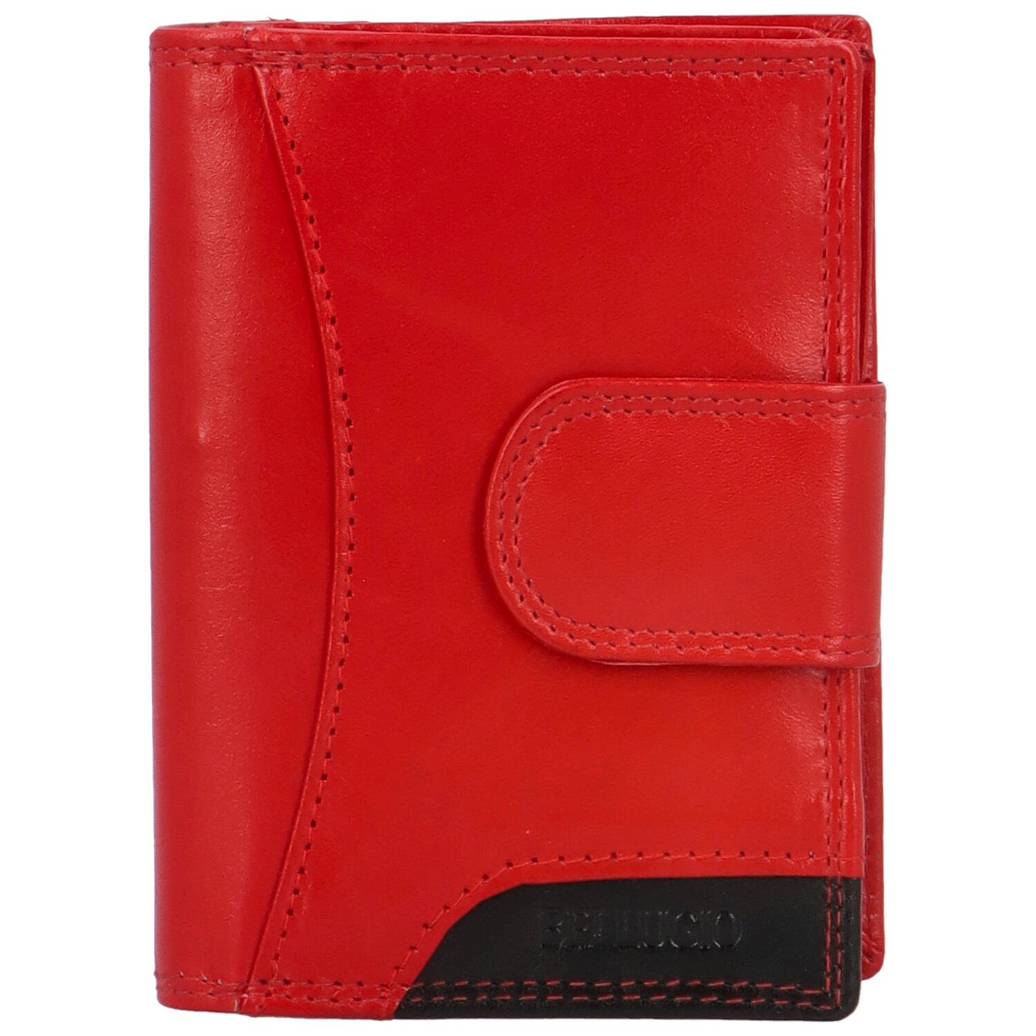 Levně Dámská kožená peněženka červeno/černá - Bellugio Clouee