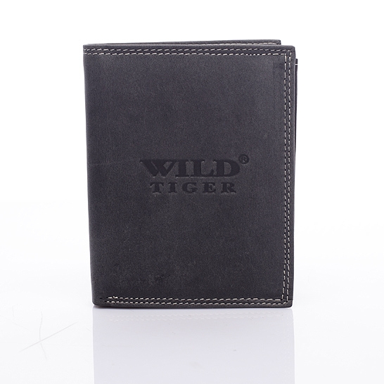 Pánská kožená peněženka černá - Wild Piotr