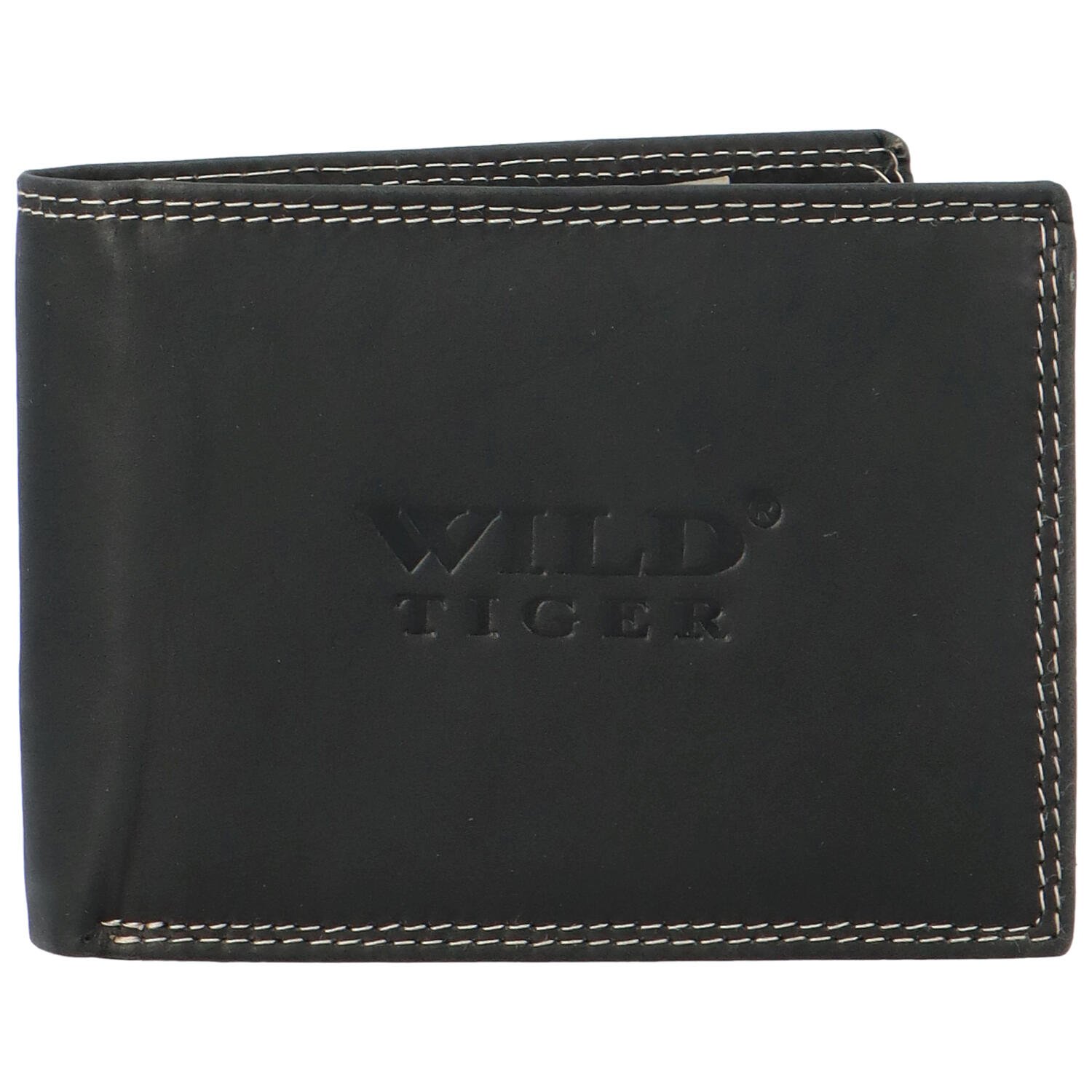 Levně Pánská kožená peněženka černá - Wild Tiger Leonard