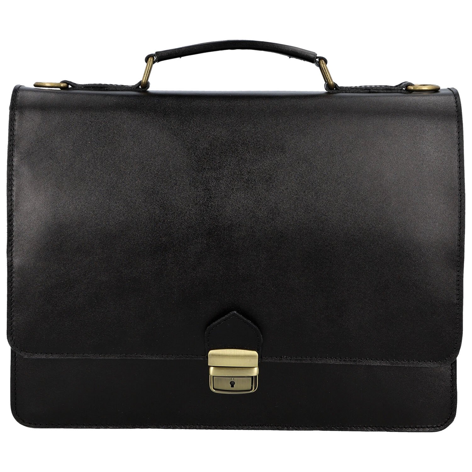 Pánská kožená aktovka černá - Delami Vera Pelle Stefo