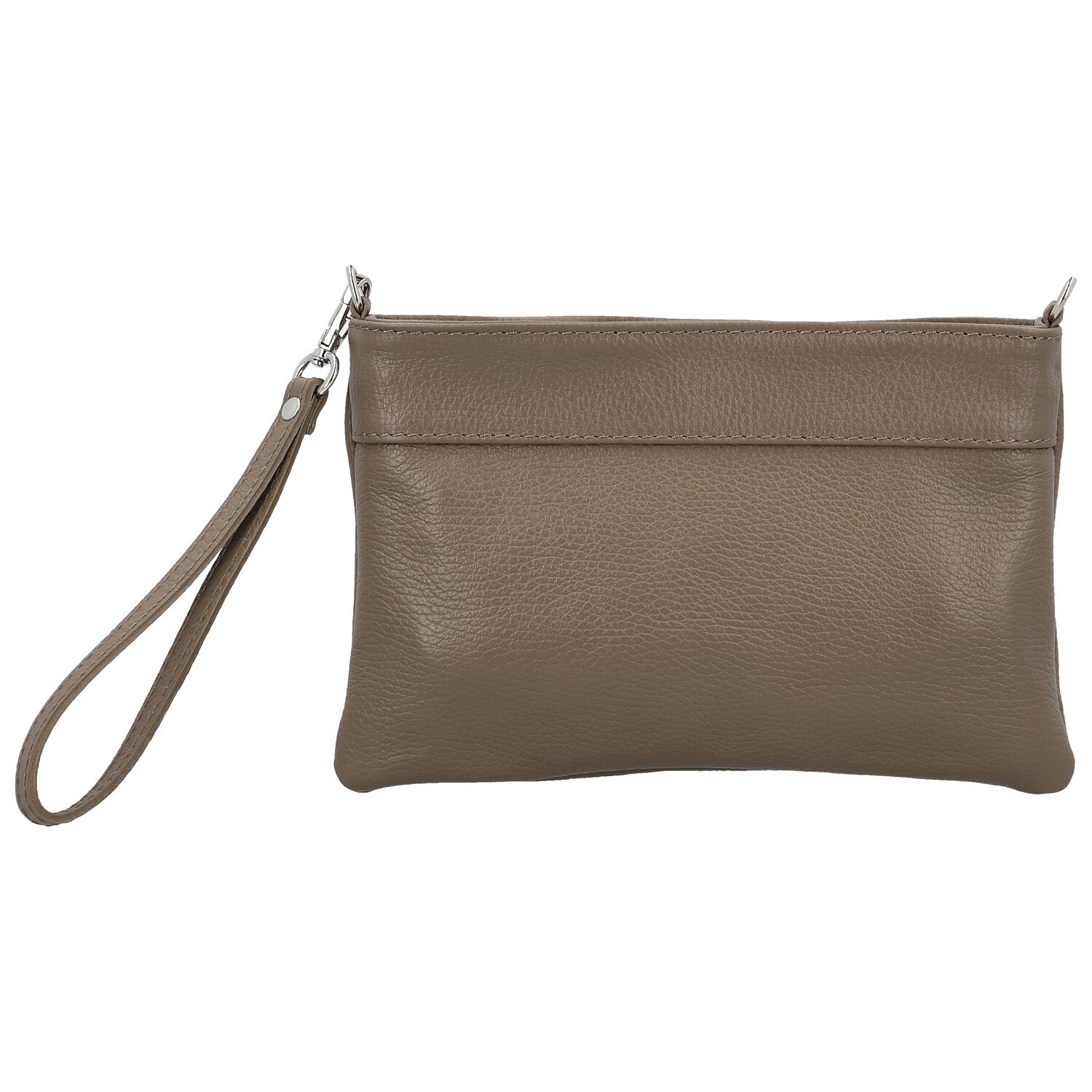 Dámská kožená crossbody kabelka tmavě béžová - Delami Vera Pelle Denica