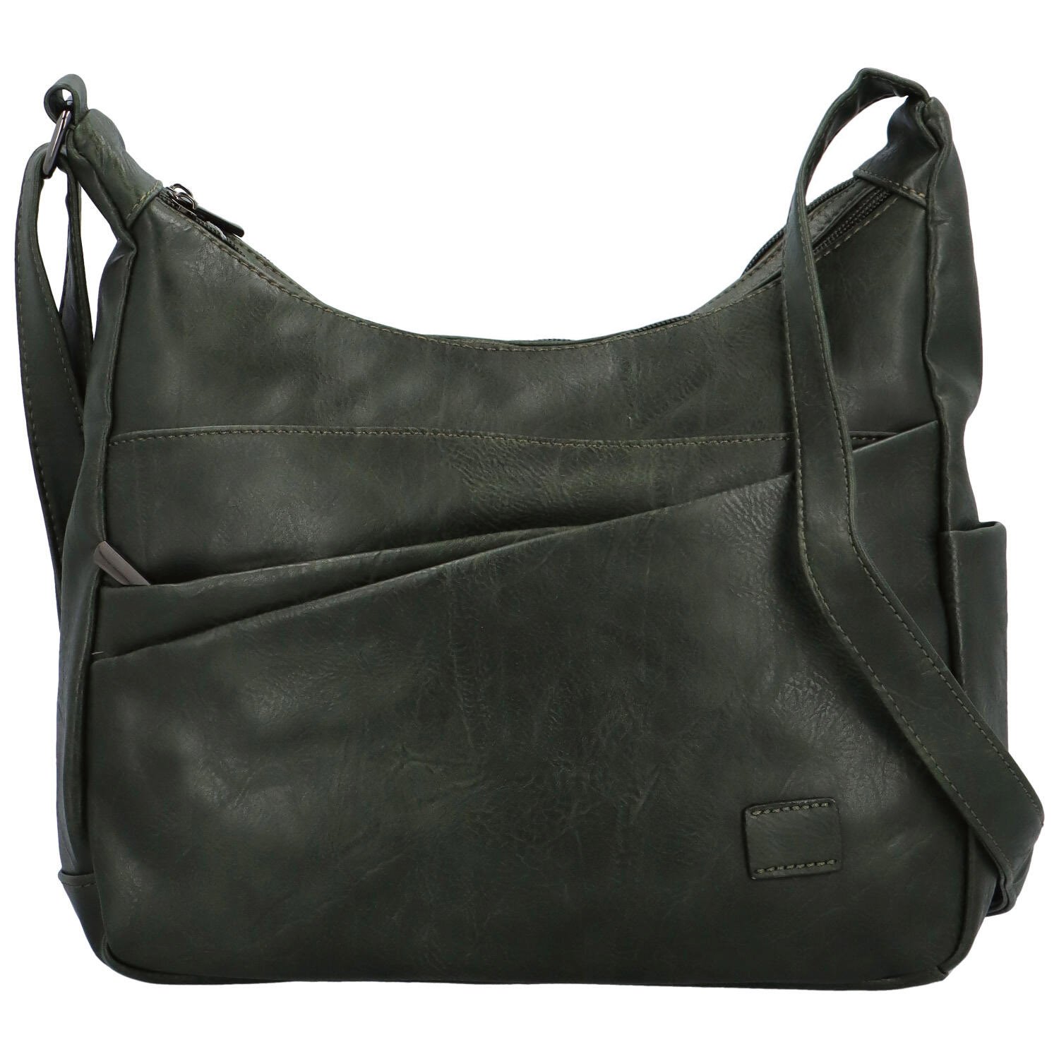 Dámská crossbody kabelka tmavě zelená - Firenze Ricco