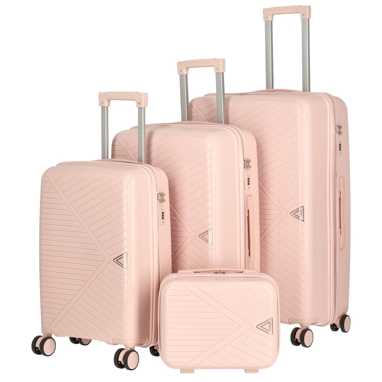 Cestovní plastový kufr světle růžový - Ormi Platon SADA