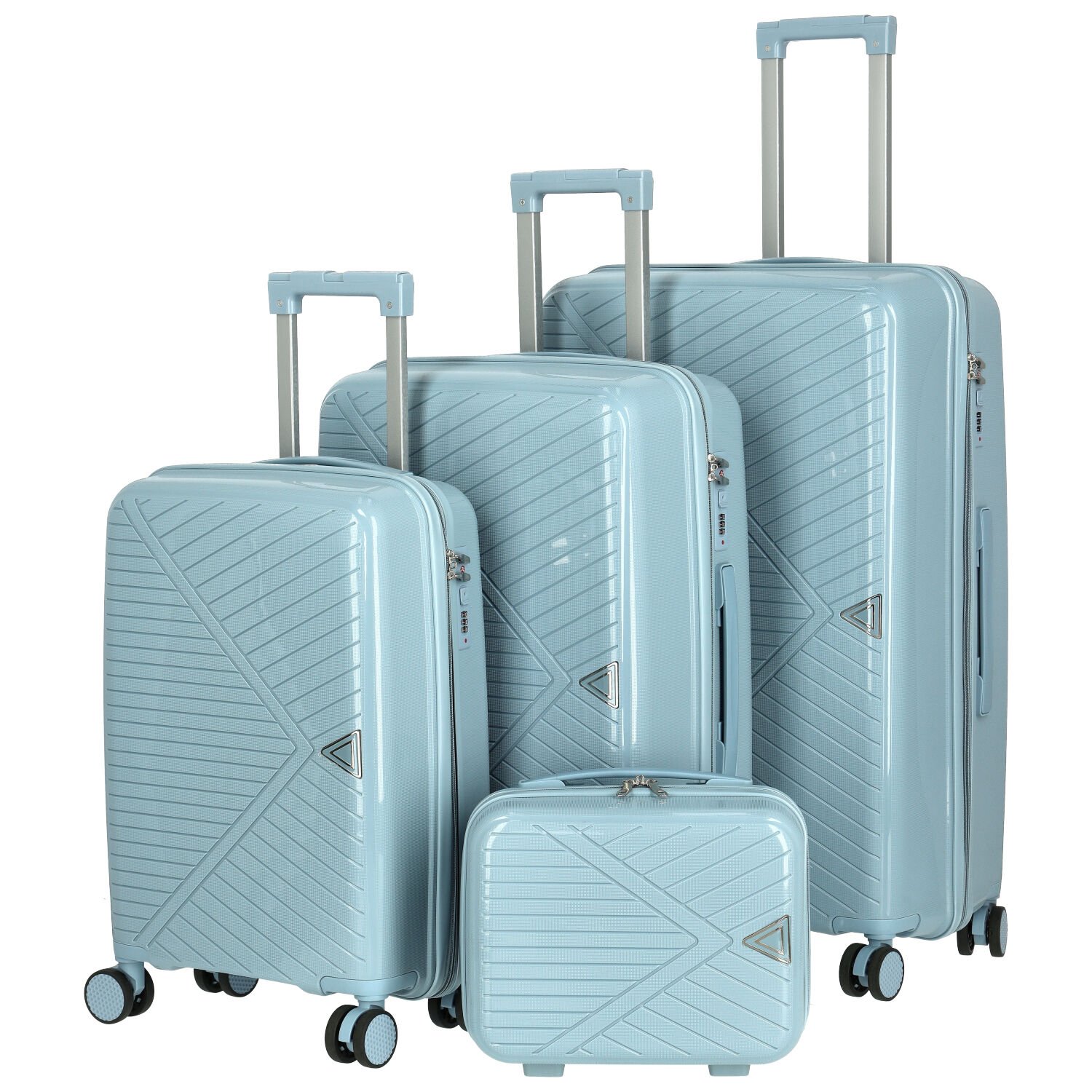Cestovní plastový kufr světle modrý - Ormi Platon SADA