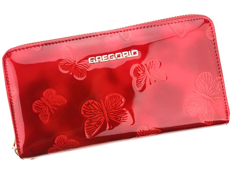 Levně Dámská kožená pouzdrová peněženka červená - Gregorio Mallvina