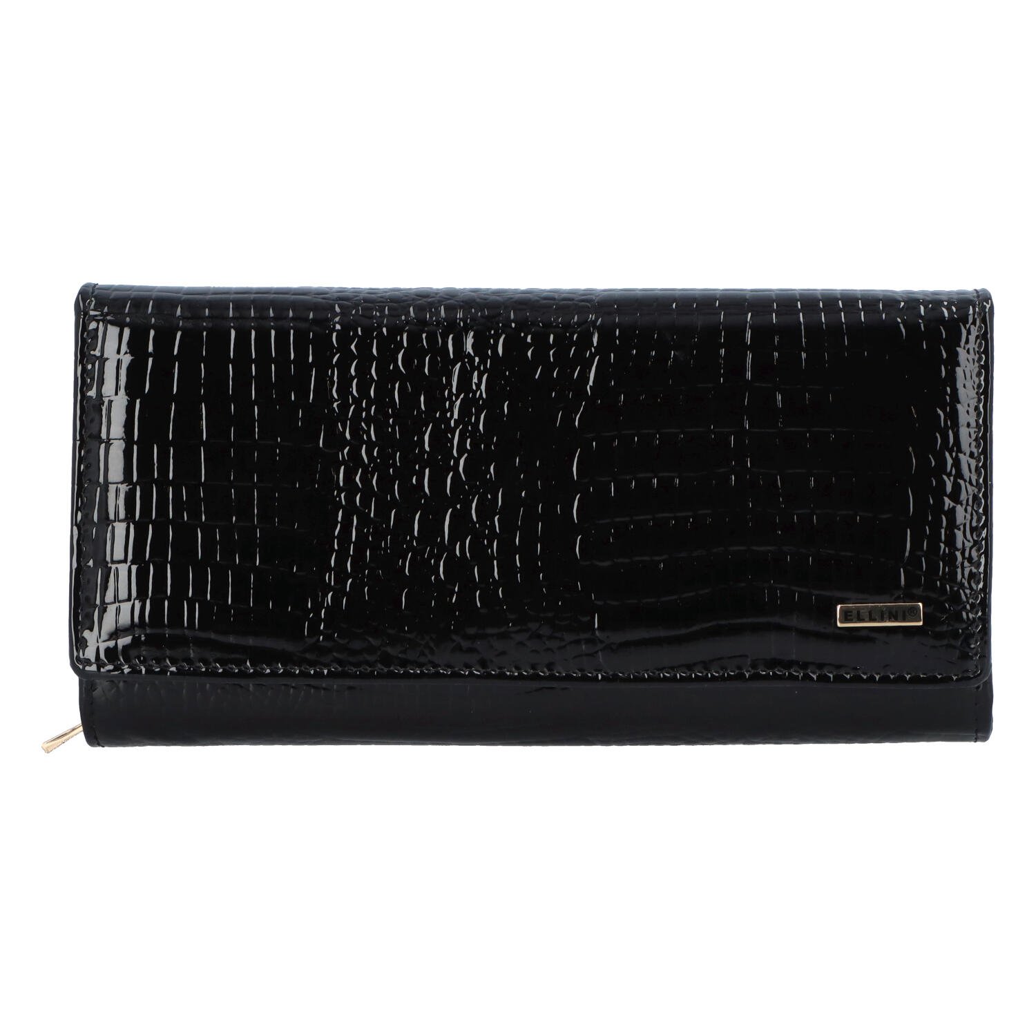 Levně Luxusní dámská kožená peněženka černá - Ellini Ferity