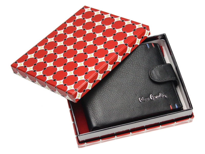 Levně Pánská kožená peněženka černá - Pierre Cardin Eliott