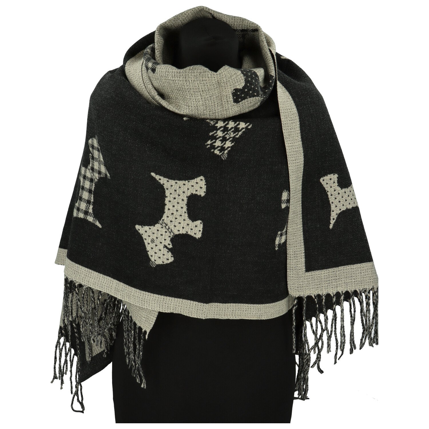 Dámská šála černá - Firenze Simela