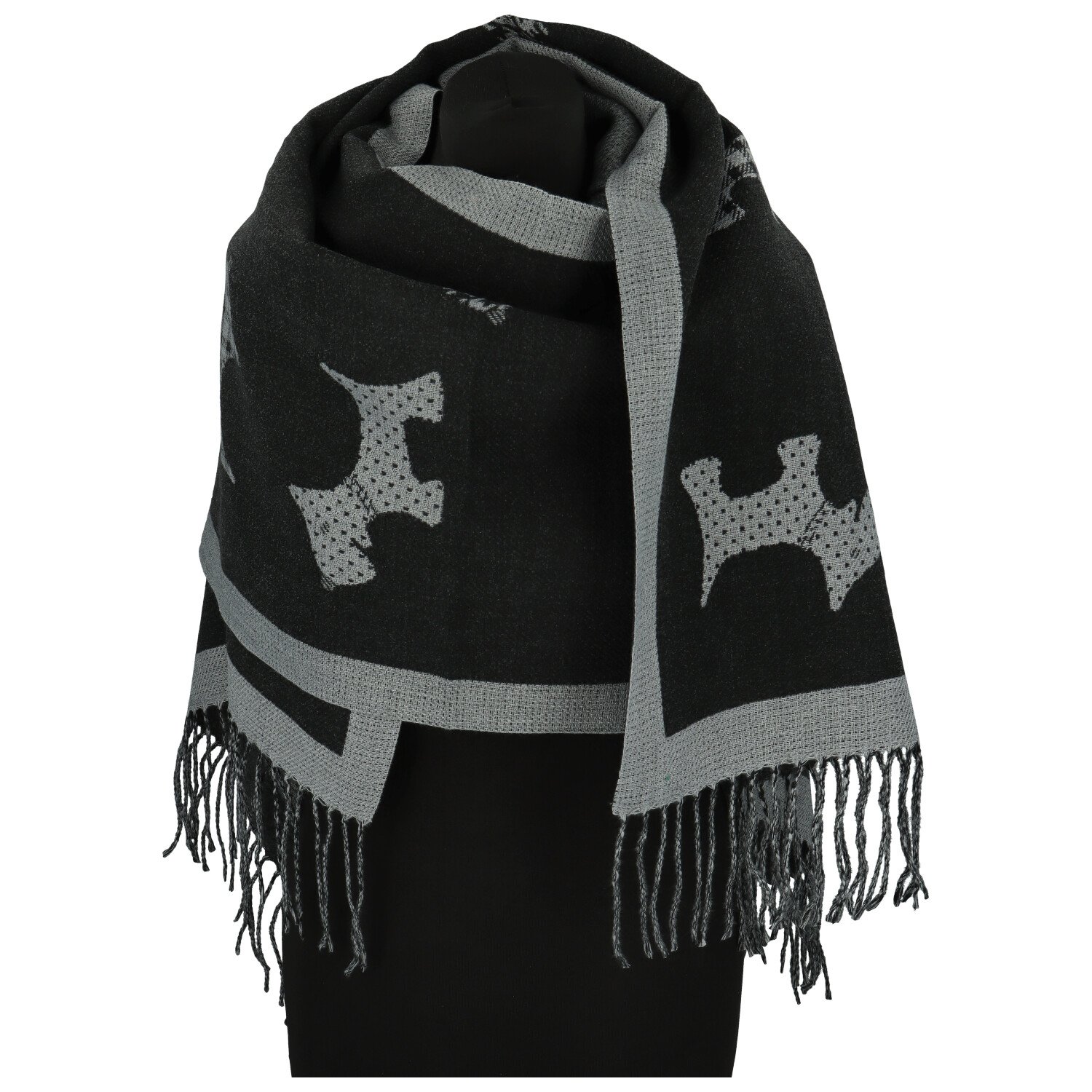 Dámská šála šedo/černá - Firenze Simela