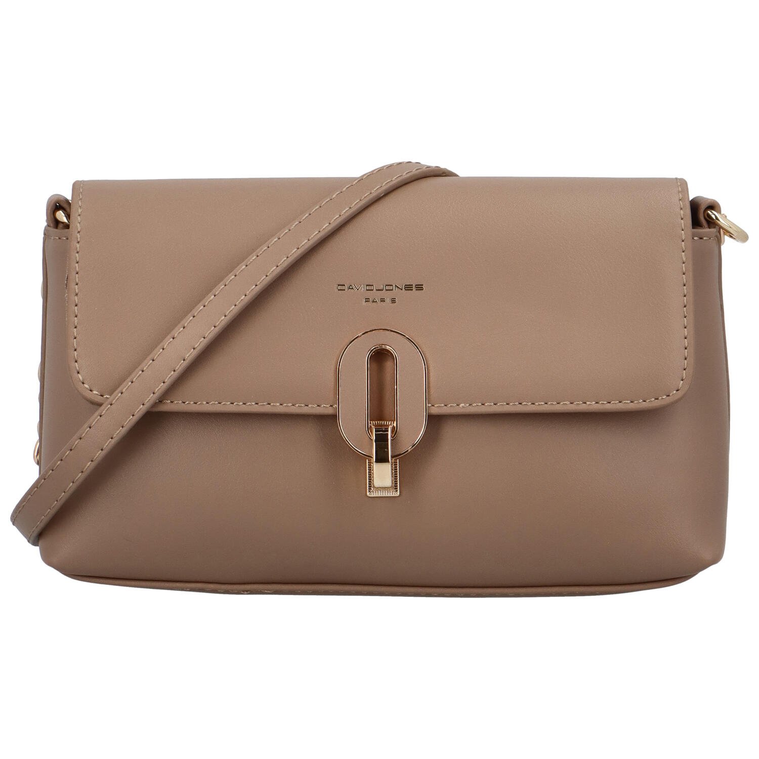 Levně Dámská crossbody kabelka světlá taupe - David Jones Carisa