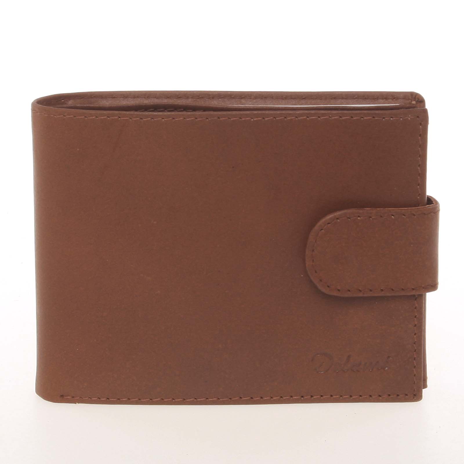 Pánská kožená peněženka hnědá - Delami Adin