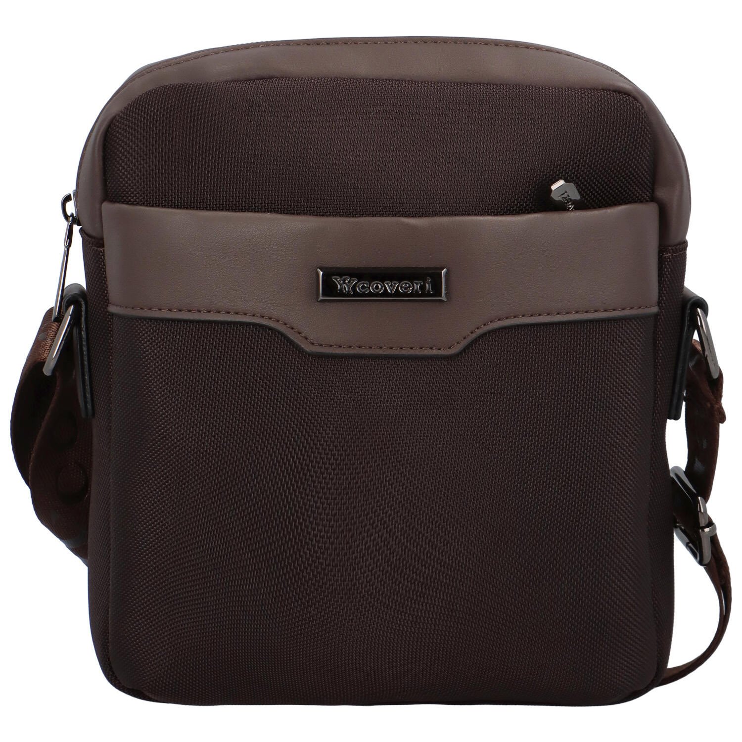 Levně Pánská crossbody taška coffee - Coveri Bruttos