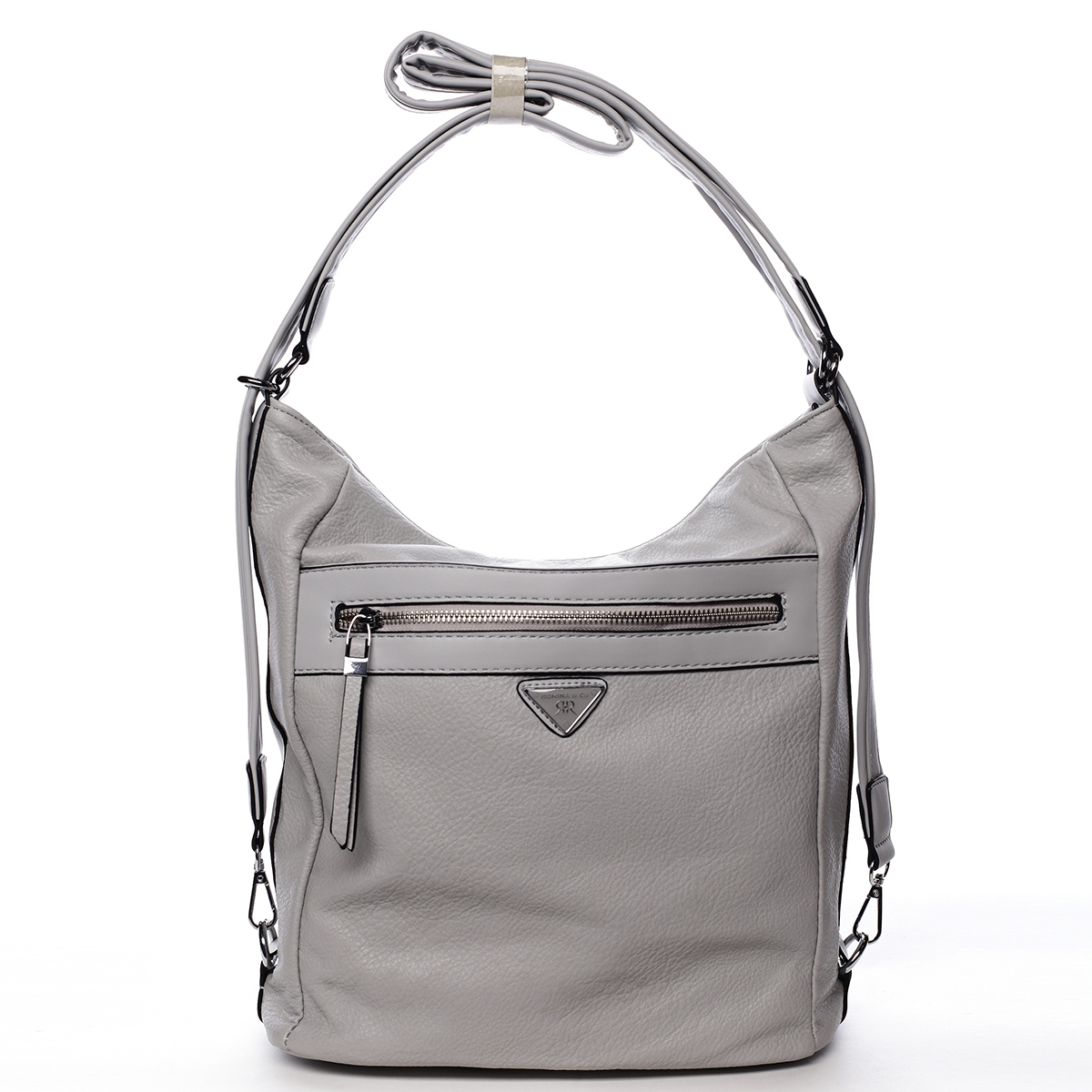 Praktická dámská koženková kabelka/batoh Ida šedá