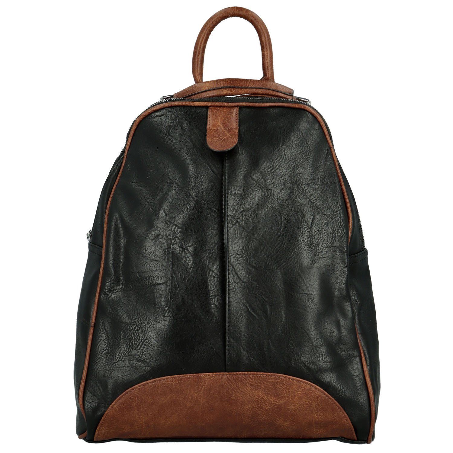 Dámský kabelko/batůžek černo/hnědý - Paolo bags Matti