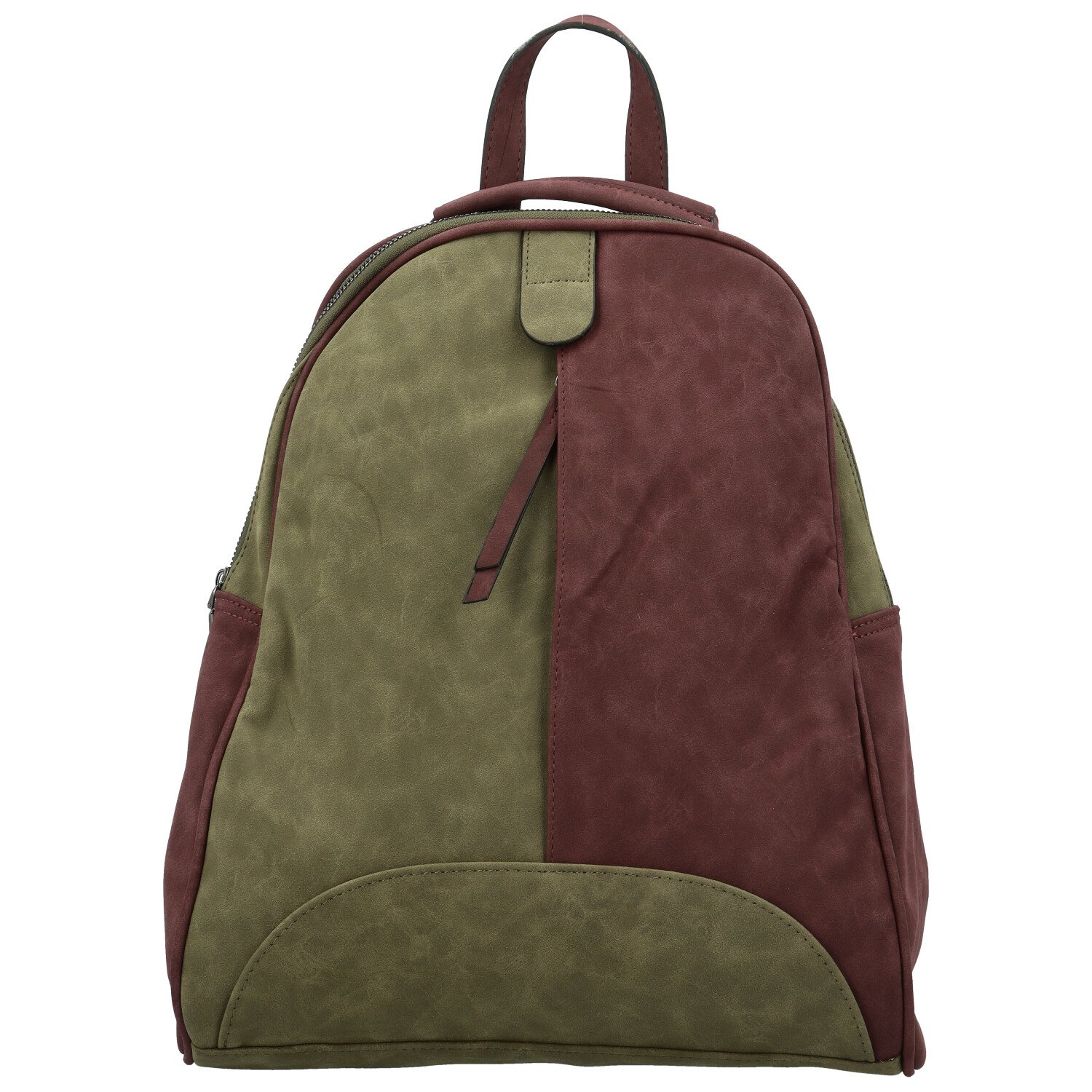 Dámský kabelko/batůžek zeleno/vínový - Paolo bags Kavaya