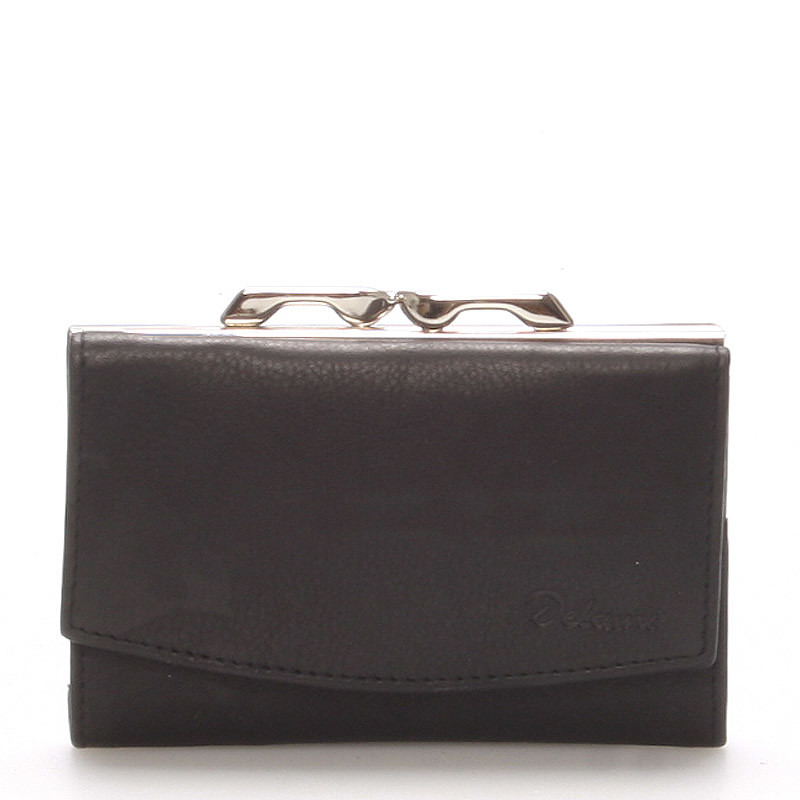 Levně Dámská kožená peněženka černá - Delami Xiana