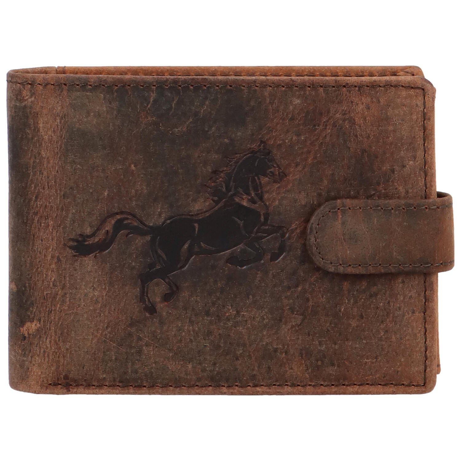 Levně Pánská kožená peněženka hnědá - Bellugio Yeryss Kůň