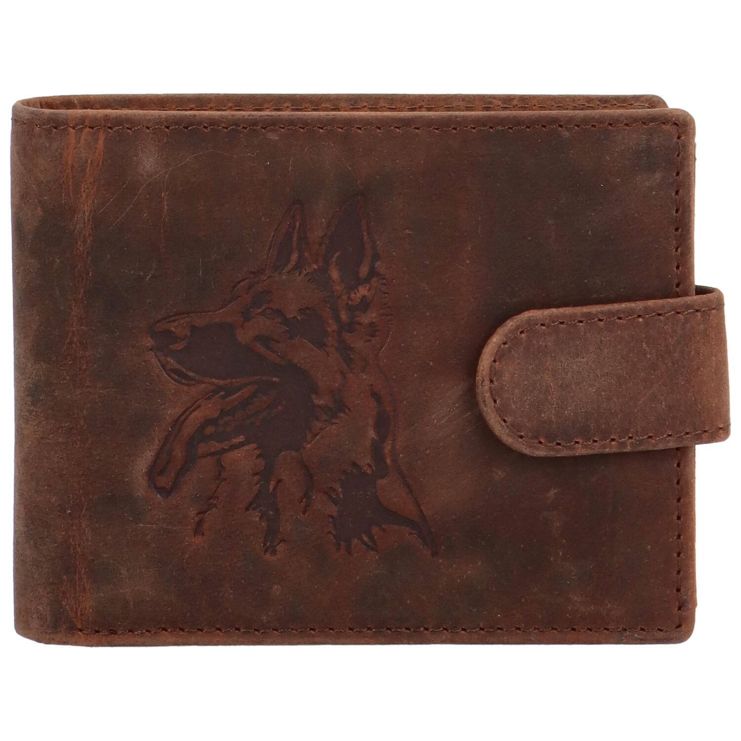 Levně Pánská kožená peněženka hnědá - Bellugio Yeryss Pes