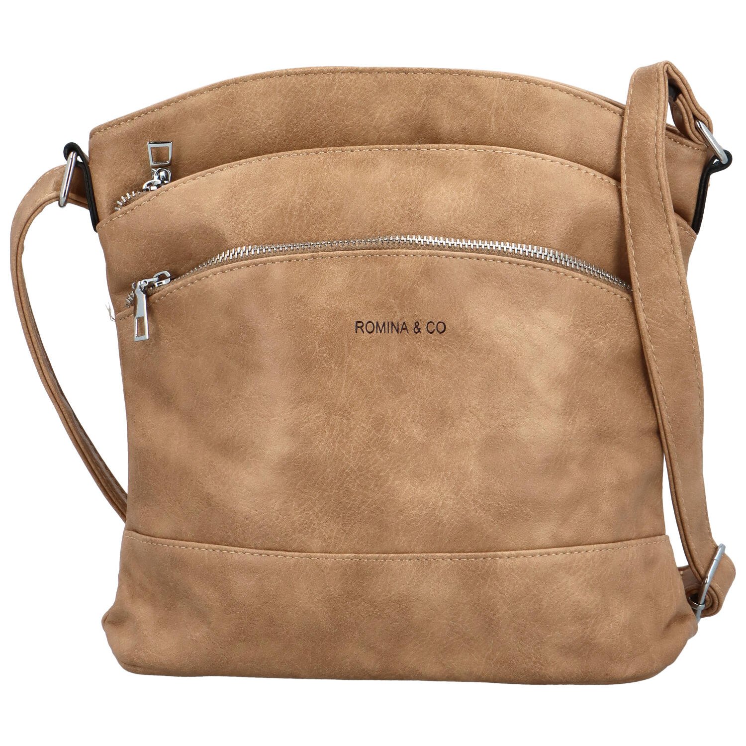 Levně Dámská crossbody světle hnědá - Romina & Co Bags Zigitta