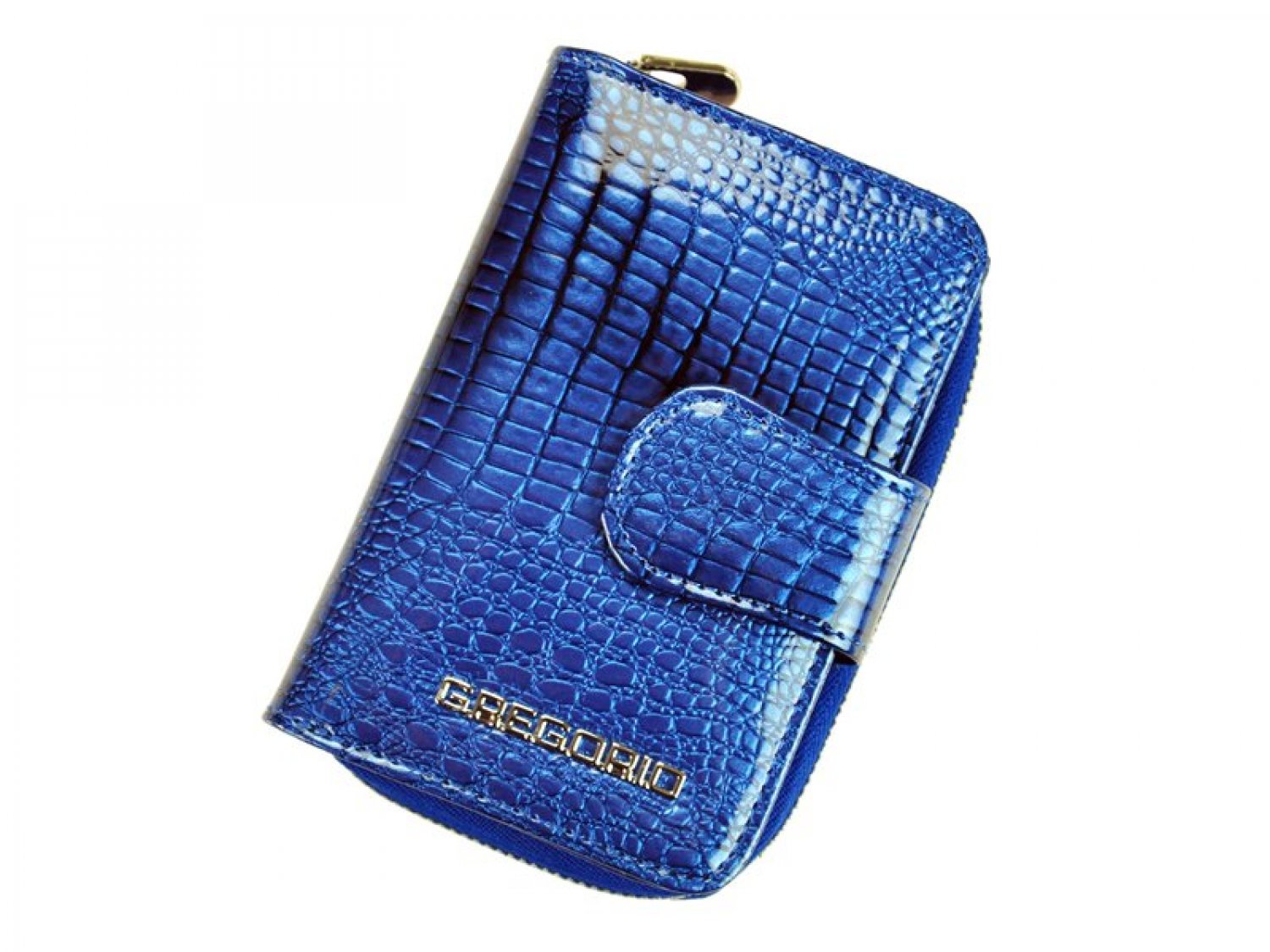 Levně Dámská kožená malá peněženka modrá - Gregorio Manuella