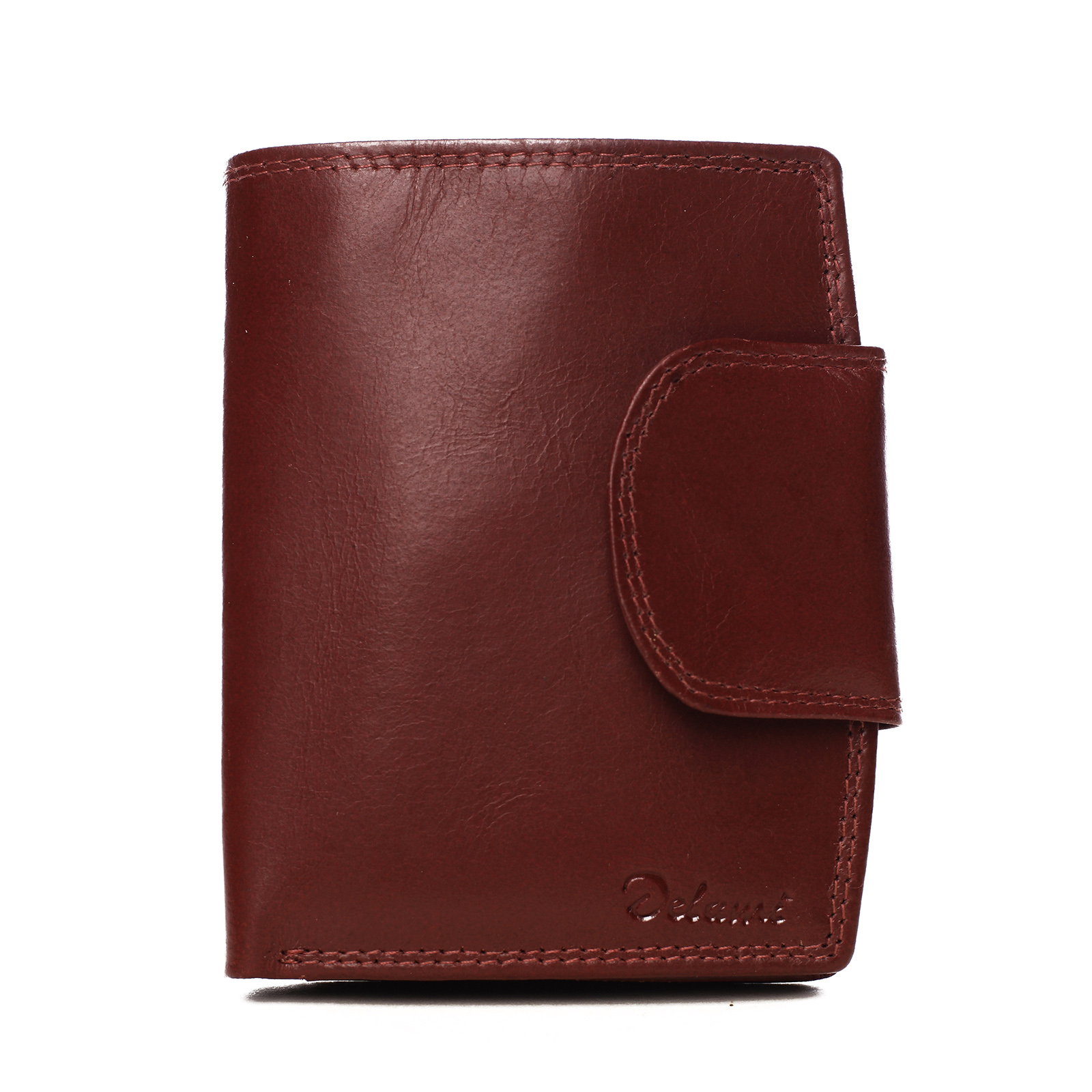 Pánská kožená peněženka vínová - Delami Biser
