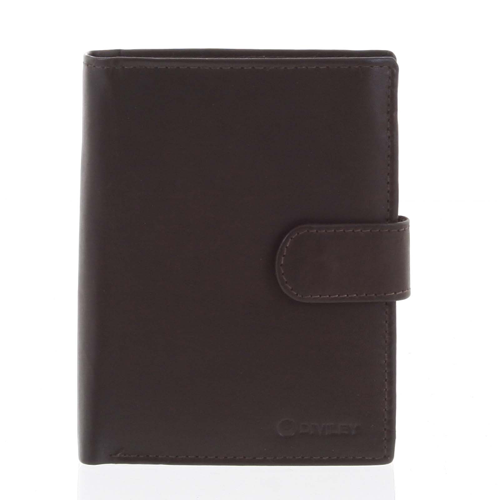 Pánská kožená peněženka hnědá matná - Diviley Kevix
