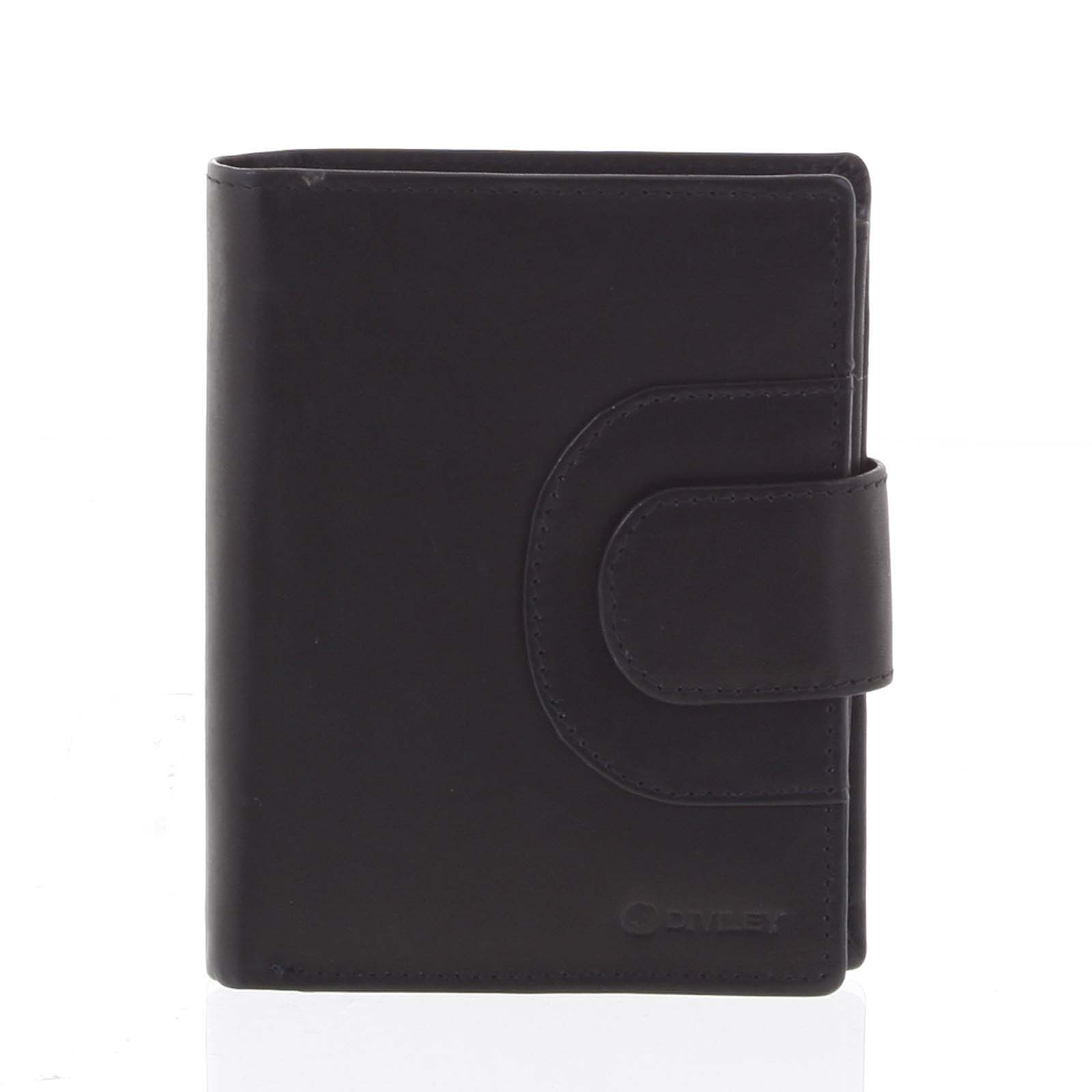 Pánská kožená peněženka černá - Diviley Kevix 1