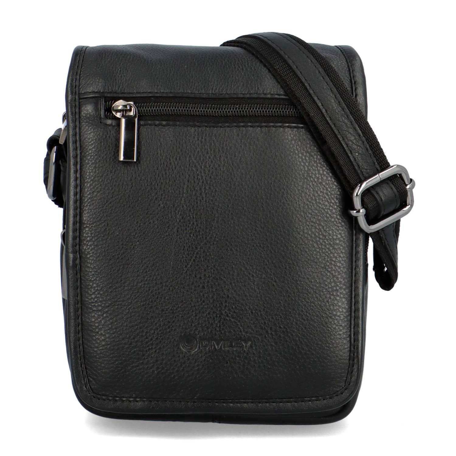 Levně Pánská kožená crossbody/taška černá - Diviley Ethan